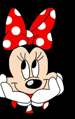 Minnie Mouse kufikiria wallpaper — Galaxy Tab S9 FE Picha ya Ukuta