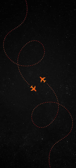 Black iPhone planes wallpaper — iPhone 14 Pro Max Picha ya Ukuta