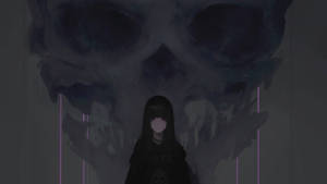Miss Han Chan Anime Nyeusi wallpaper — Anime Siyahi na Safedi Picha ya Ukuta