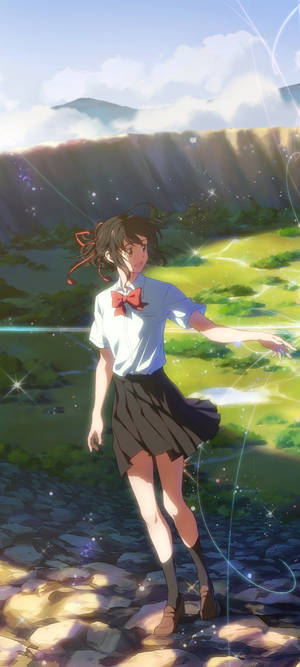 Mitsuha Kimi No Na Wa Simu — 1440x3200 Picha ya Ukuta