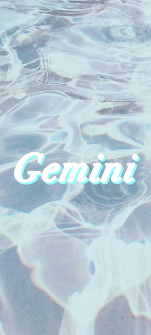 Gemini zodiac aesthetic aqua wallpaper — 20:9 Picha ya Ukuta