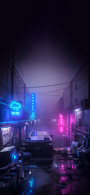 Mchoro wa Cyberpunk — Galaxy F56 Picha ya Ukuta