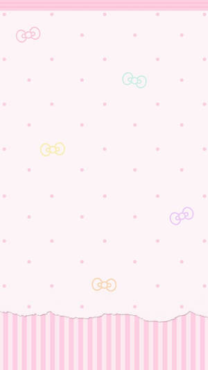 Mkusanyiko wa Pinde kwenye Mandhari ya Pinki ya Kawaii — Pink ya kawaii Picha ya Ukuta