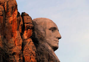 Mlima Rushmore Abraham Lincoln Wakati wa Saa ya Dhahabu