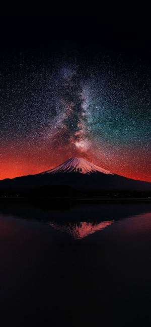 Amoled Snowy Mountain wallpaper