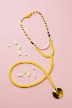 Modern Stethoscope on a Vibrant Background — Honor MagicPad 3 Pro Picha ya Ukuta