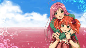 Moka na Kokoa wa Rosario + Vampire Manga ya Kawaii — Kawaii Anime Picha ya Ukuta
