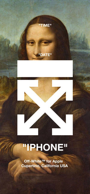 Mona Lisa Off-White IPhone wallpaper. — iPhone 15 Picha ya Ukuta