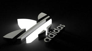 Monochrome Adidas Brand Logo wallpaper — Mustawi Halisi Picha ya Ukuta