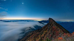 Mount Ishizuchi clear sky wallpaper — Magharibi Picha ya Ukuta