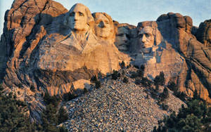 Mount Rushmore Wakati wa Saa ya Dhahabu — Milima Picha ya Ukuta