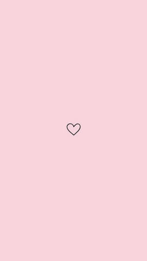 Moyo wa Pinki Rahisi wa Aesthetic — Aesthetic moyo Picha ya Ukuta