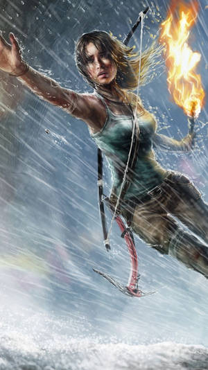 Mshale wa Mwanga Tomb Raider Iphone — 9:16 Picha ya Ukuta