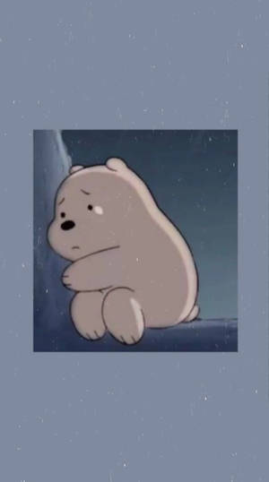 Msimu wa Bluu Aesthetic Ice Bear Mwenye Huzuni