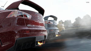 Mtazamo wa Ndani wa Gari Nyekundu kutoka Project Cars — Project cars Picha ya Ukuta