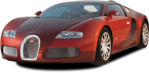 Mtazamo wa Upande wa Bugatti Veyron Nyekundu
