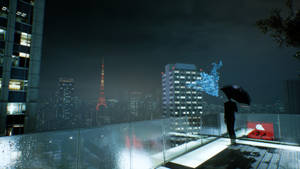 Picha ya mandhari ya Ghostwire Tokyo Balcony Walker