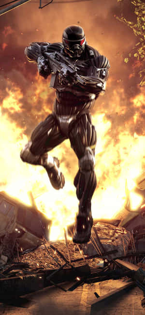 Asili ya iPhone XS Max Crysis Warhead — Galaxy F07 Picha ya Ukuta