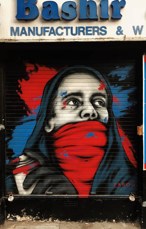 Mtu Hoodie Mask Street Art wallpaper — Galaxy Tab S9 Picha ya Ukuta