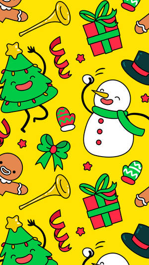 Mtu wa theluji wa Krismasi mwenye mwonekano mzuri na mazingira ya Krismasi wallpaper — Pendwa Krismasi Picha ya Ukuta