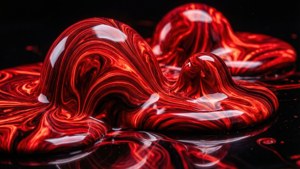Mchoro wa kimiminika wa neon nyekundu kwa ajili ya picha ya mandhari inayobadilika. — Nyekundu ya neon Picha ya Ukuta