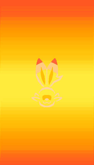 Muhtasari wa Scorbunny — Machungwa aesthetic GIF Picha ya Ukuta