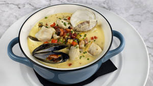 Mussels and clams chowder wallpaper — Muted Picha ya Ukuta