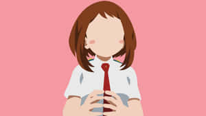 Muundo wa Uraraka — Anime ya minimalist Picha ya Ukuta
