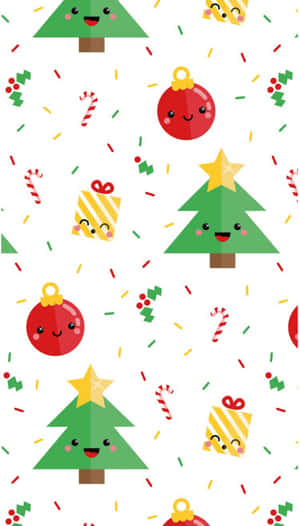 Simu ya Krismasi ya Kupendeza — Krismasi simu Picha ya Ukuta