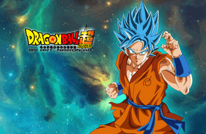 Mwanajeshi wa Kijadi wa Saiyan, Goku, katika hali yake ya Super Saiyan Blue
