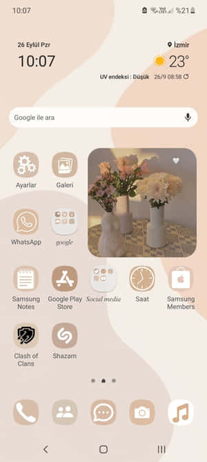 Aesthetic Widgets Picha — Huawei Mate X7 Picha ya Ukuta
