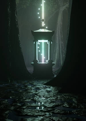 Lamp like portal emitting beam of light wallpaper — Oppo Pad 5 Picha ya Ukuta