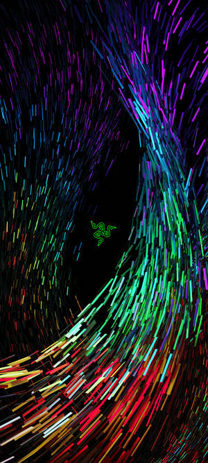 Mwangaza wa RGB Abstract Razer Logo kwa mwonekano wa ukuta. — iPhone 18 Pro Max Picha ya Ukuta