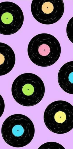 Mwanzo wa Kid Indie Disc Minimalistiki Nyeusi — Mtindo wa kijana indie Picha ya Ukuta