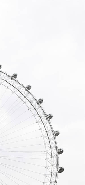 Mweupe iPhone Ferris Wheel — iPhone 13 Mini Picha ya Ukuta