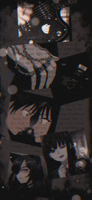 Mweusi Anime Alt Aesthetic — iPhone X Picha ya Ukuta
