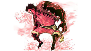 Tapo la mwili mwekundu wa Luffy Gear 4 — Luffy gia 4 Picha ya Ukuta