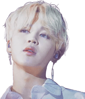 Mwonekano wa Kifahari wa Jimin Mwenye Nywele za Blondi