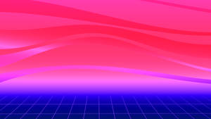 Pinki na Bluu Mwonekano wa Kipekee wa Miaka ya 80 — Gradient Picha ya Ukuta
