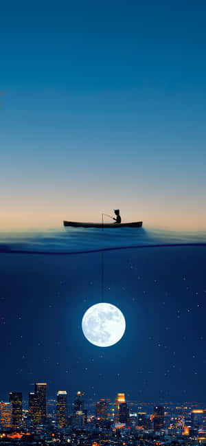 Moon Background — iPhone Air Picha ya Ukuta