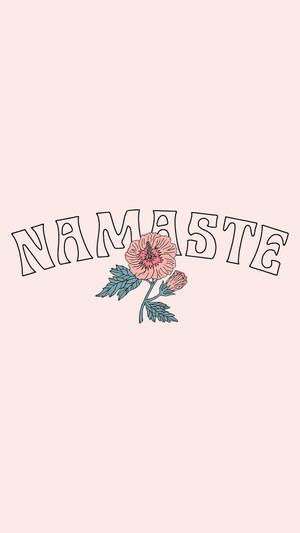 Namaste ya Rohani na Mrembo wa Maua — Uzuri wa Rohani Picha ya Ukuta