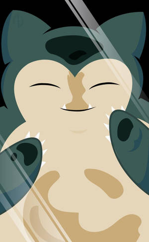 Mandhari ya Snorlax katika Simu ya Glasi — Galaxy Tab Picha ya Ukuta