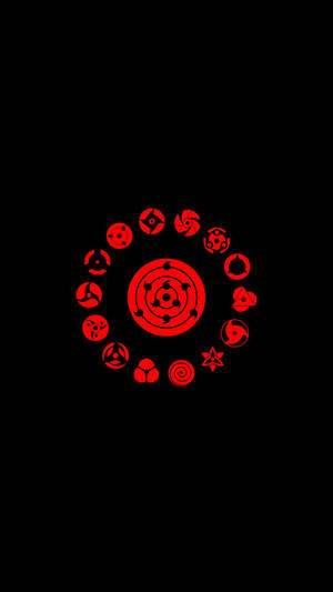Naruto alama nyekundu mweusi wallpaper — Naruto aesthetic Picha ya Ukuta