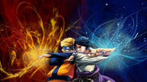 Naruto wa Kisanaa — Naruto dhidi ya sasuke Picha ya Ukuta