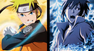 Manga ya Naruto — Naruto dhidi ya sasuke Picha ya Ukuta
