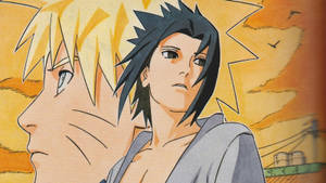 Naruto na Sasuke Kuchora wallpaper — Naruto aesthetic Picha ya Ukuta
