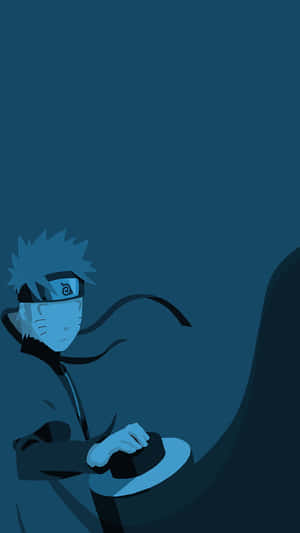 Naruto Sanaa ya Anime ya Bluu Rahisi — Anime Picha ya Ukuta