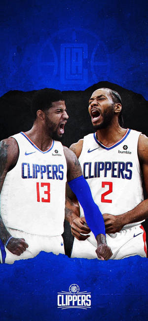 NBA Kawhi Leonard And Paul George wallpaper. — iPhone 11 Pro Max Picha ya Ukuta