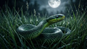 Ndugu inasonga kwenye nyasi chini ya mwezi. — Slytherin Aesthetic Picha ya Ukuta