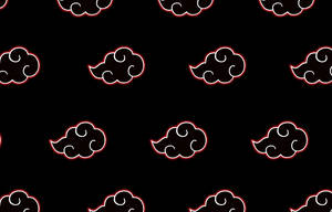 Nembo ya Akatsuki Mawingu Nyeusi ya Shinobi — Anime ya minimalist Picha ya Ukuta
